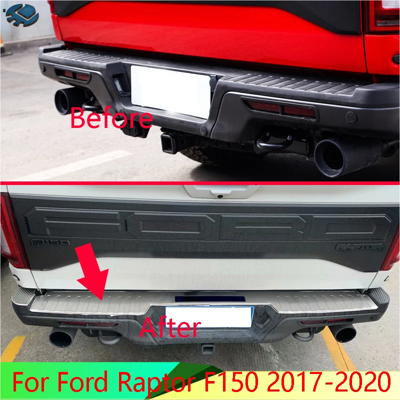

Для Ford Raptor F150 2017-2020 Нержавеющая сталь защита заднего бампера оконный порог внешние плавки декоративная пластина педаль