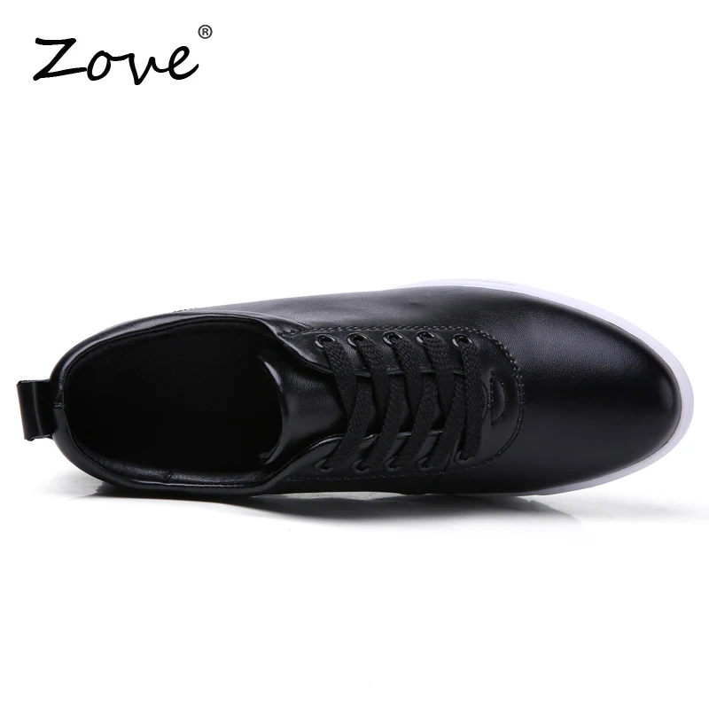 Женская обувь на плоской платформе ZOVE повседневная из натуральной кожи толстой