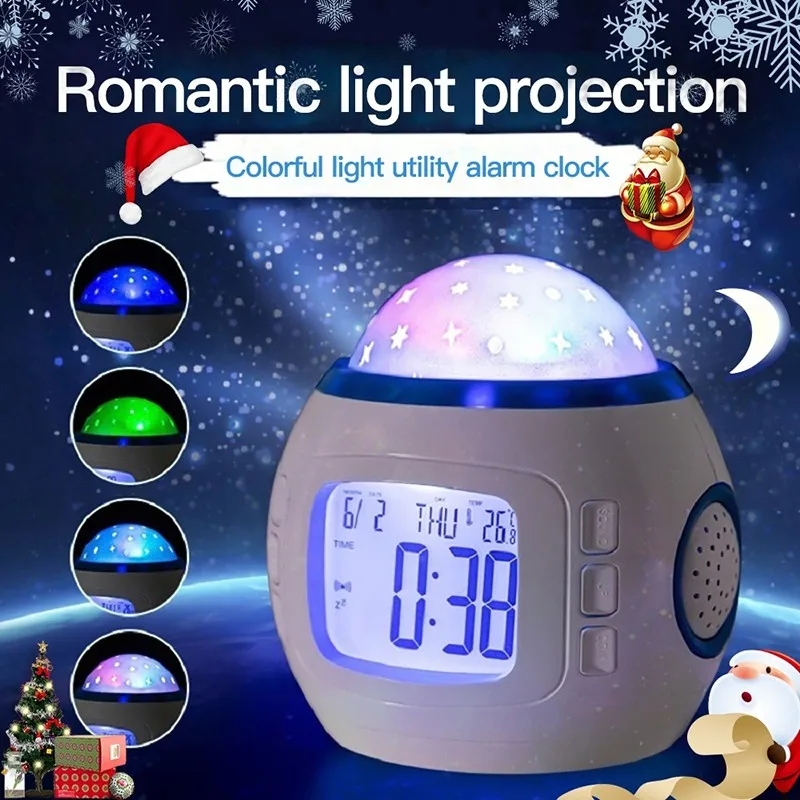 

Kids Cute Cartoon Unicorn Alarm Clock Colorcul Changing Night Light Led Digital Alarm Clocks Student Desk Clock with Thermometer