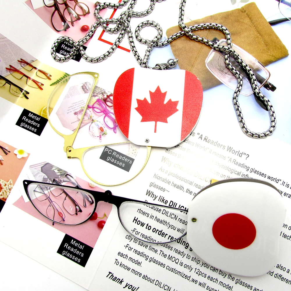 

Apple Heart-Shaped Pendant Necklace Hanging Neck Convenient Outdoor Travel Acetate Foldable Reading Magnifying Reading Glasses