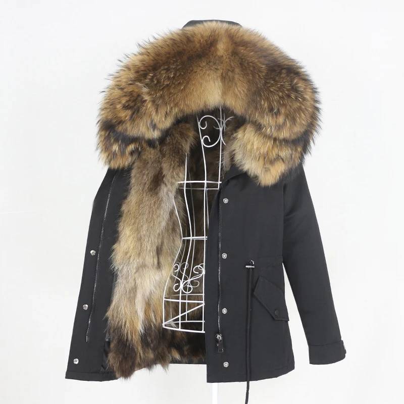 OFTBUY 2022 Водонепроницаемая парка шуба из натурального Лисьего меха натуральный