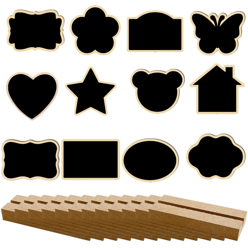

1pc Mini Blackboard Decoration Wooden Crafts Message Board Display Cabinet Decoration Cake Label Props Decoration