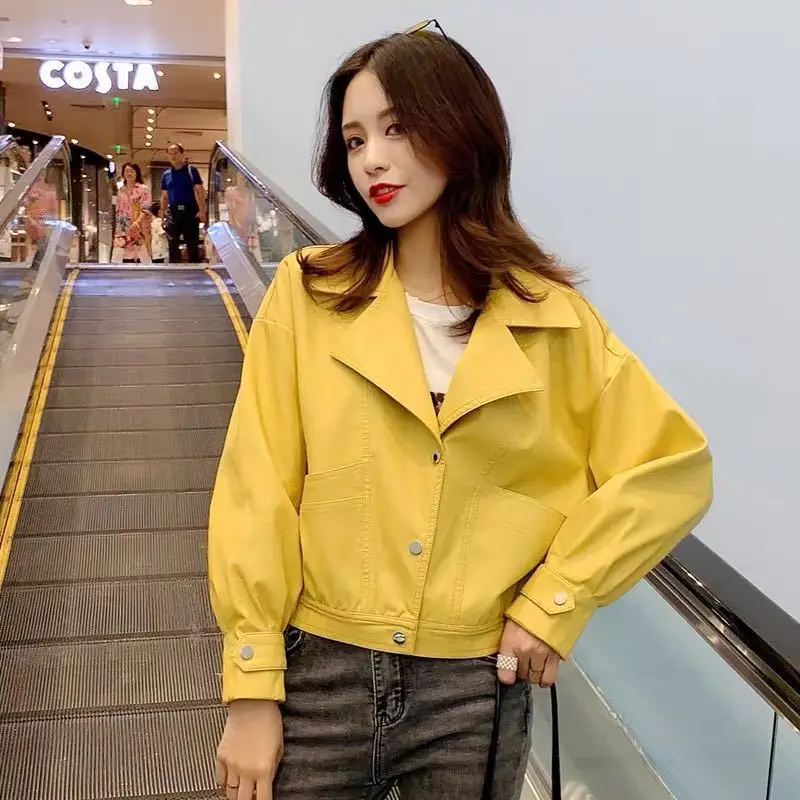 2021 весенне осенняя куртка Женская однобортный Повседневный Кардиган с длинными