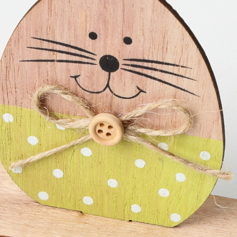 

Easter Wooden Rabbit Ornaments Board Desktop Home Decorations Cute Bunny Designs