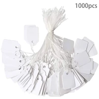 wholesale 1000 pcs 24 x 15mm jewelry price tags marking tags clothing display tag paper price labels with white hanging string