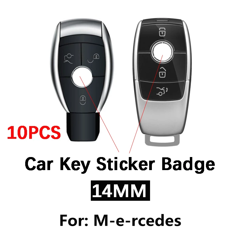 Наклейки с логотипом автомобильных ключей 14 мм 10 шт. эмблема дистанционной