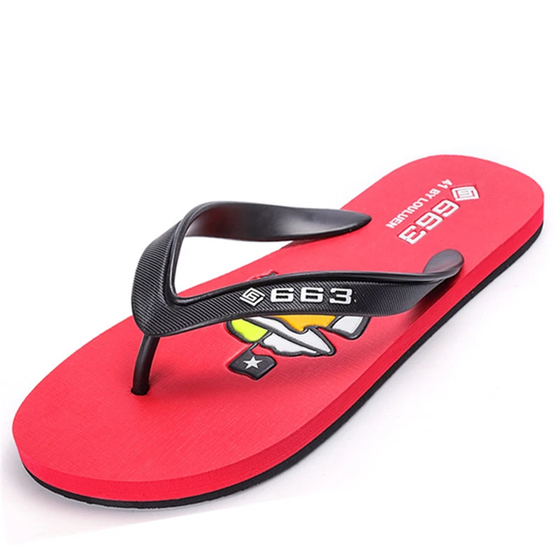 

DELFINE summer new style flip flops men's tide slippers leisure non-slip rubber beach flip flops men's sandals
