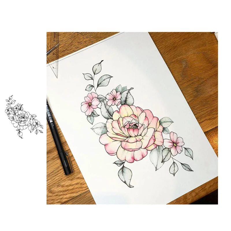 JC цветущие листья цветы резиновые штампы силиконовые для скрапбукинга бумажная