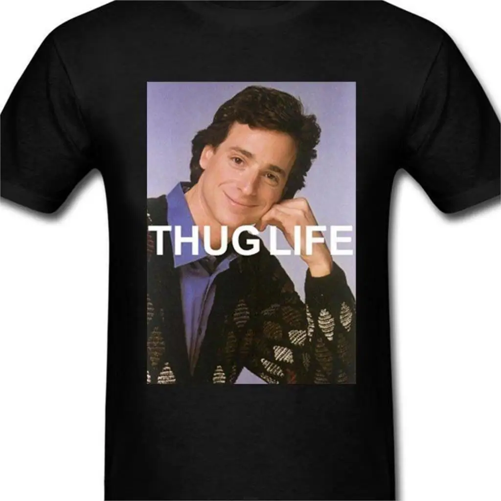 Модные мужские футболки Bob Saget: Thug Life Full House из 100% хлопка|Мужские футболки| |