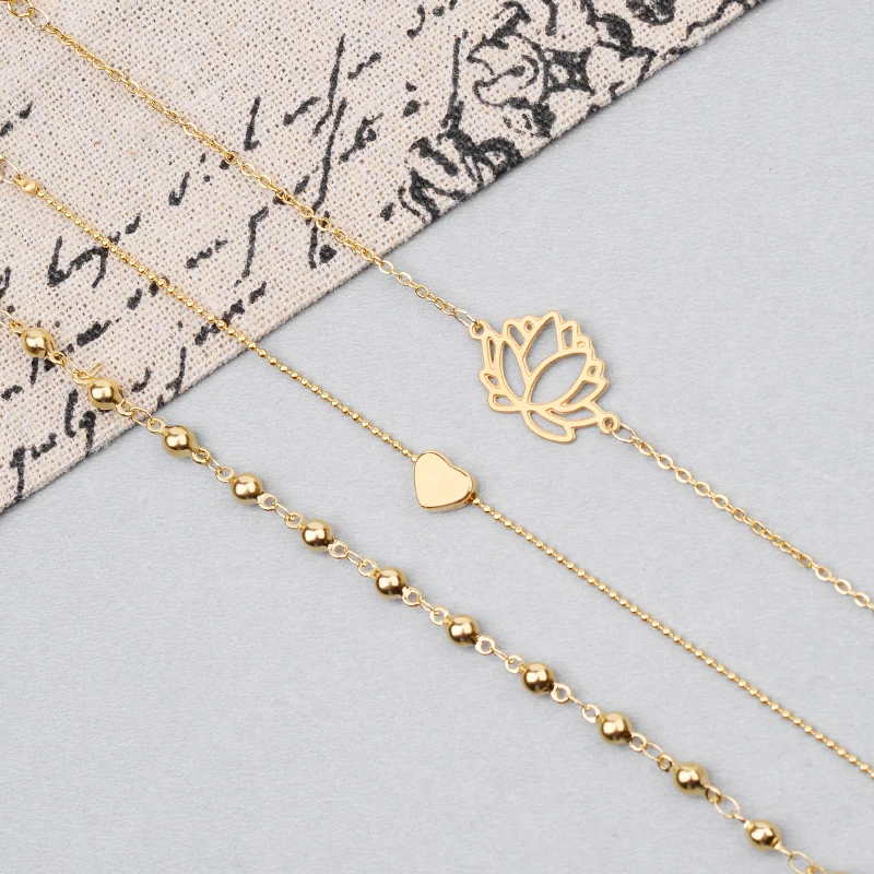 BOJIU плетеный шнур из нержавеющей стали индивидуальный Набор браслетов для женщин