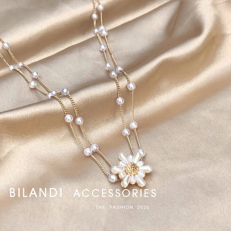 Модная бижутерия ожерелье-чокер Лидер продаж Двухслойное ожерелье с подвеской