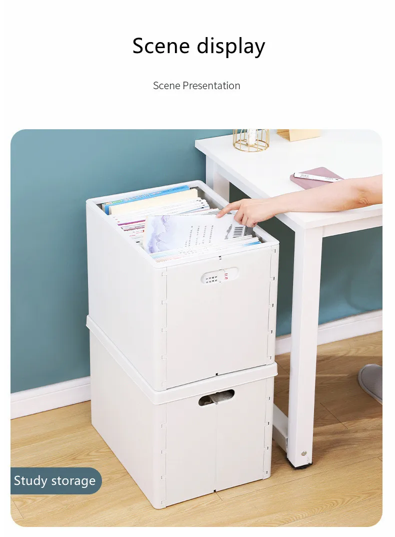 

Folding storage box simple sundries plastic finishing box toy large folding storage box