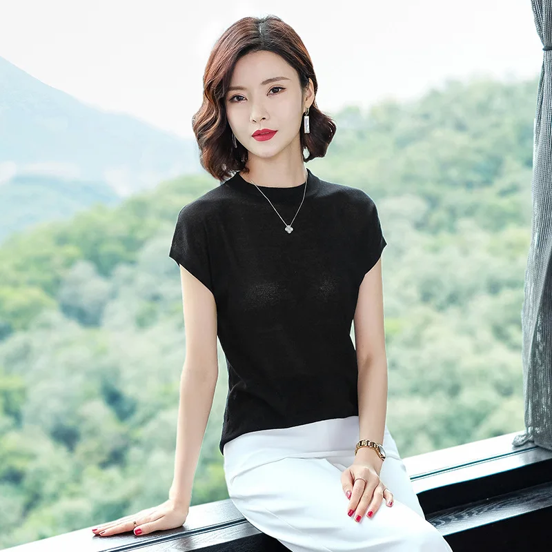 

T Shirt Women Clothes Blue 2020 Fashion Tee Top Fashion Cotton Ladies Tee Shirt