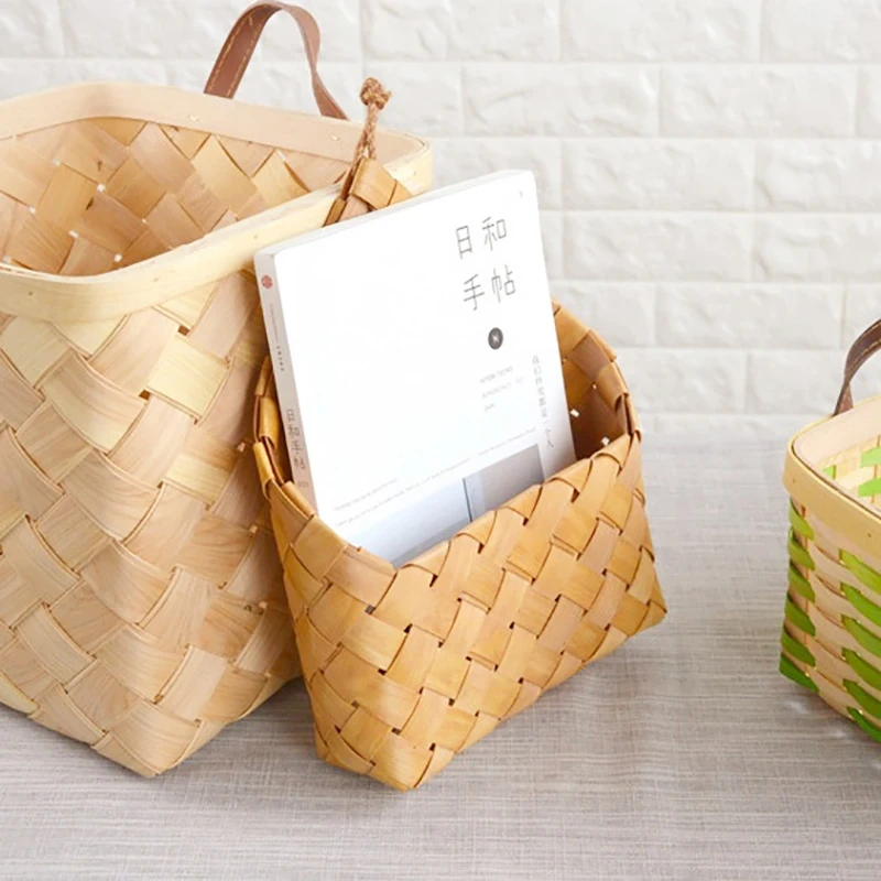 ARattan корзина для дома и сада украшения стены контейнер хранения на стене