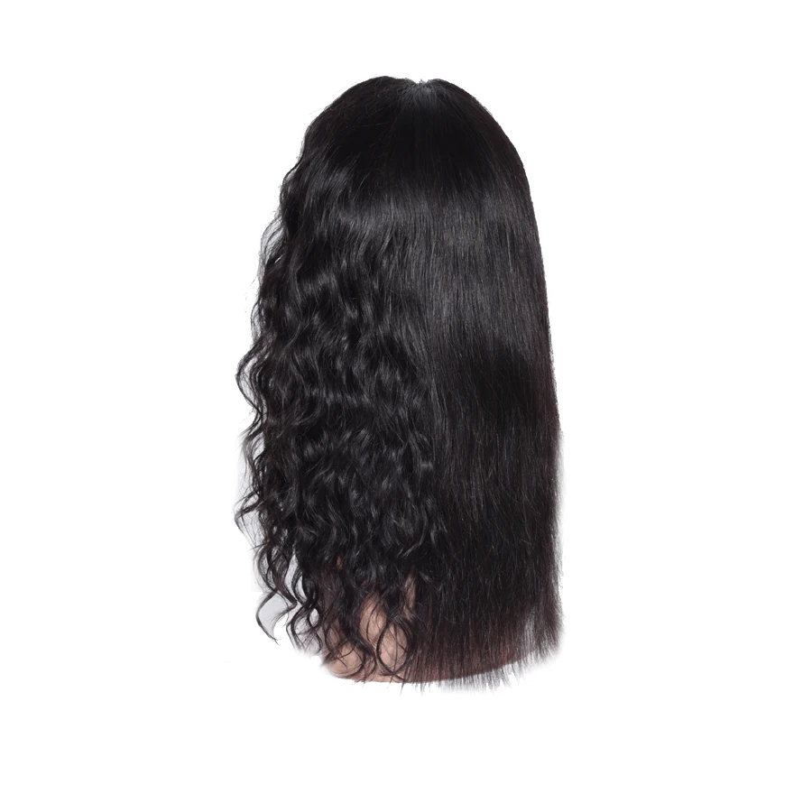 16 дюймов влажные и волнистые человеческие волосы парики прямые после влажной