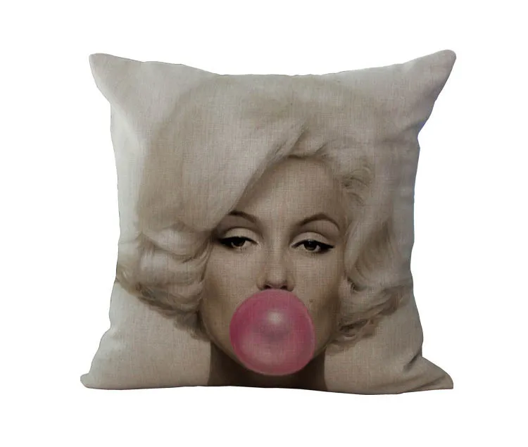 

Blowing bubbles Monroe Hepburn sofa cushion backrest cushion office nap pillow wholesale