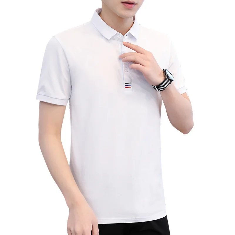 

LOVZON Summer New Lapel Cotton T-shirt Trend Of Collar Men's POLO Shirts With Short Sleeves Dropshipping