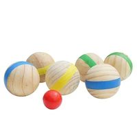 wooden puzzle ball casual fun outdoor recreational sports grass ball french petanque for family gathering fun game
