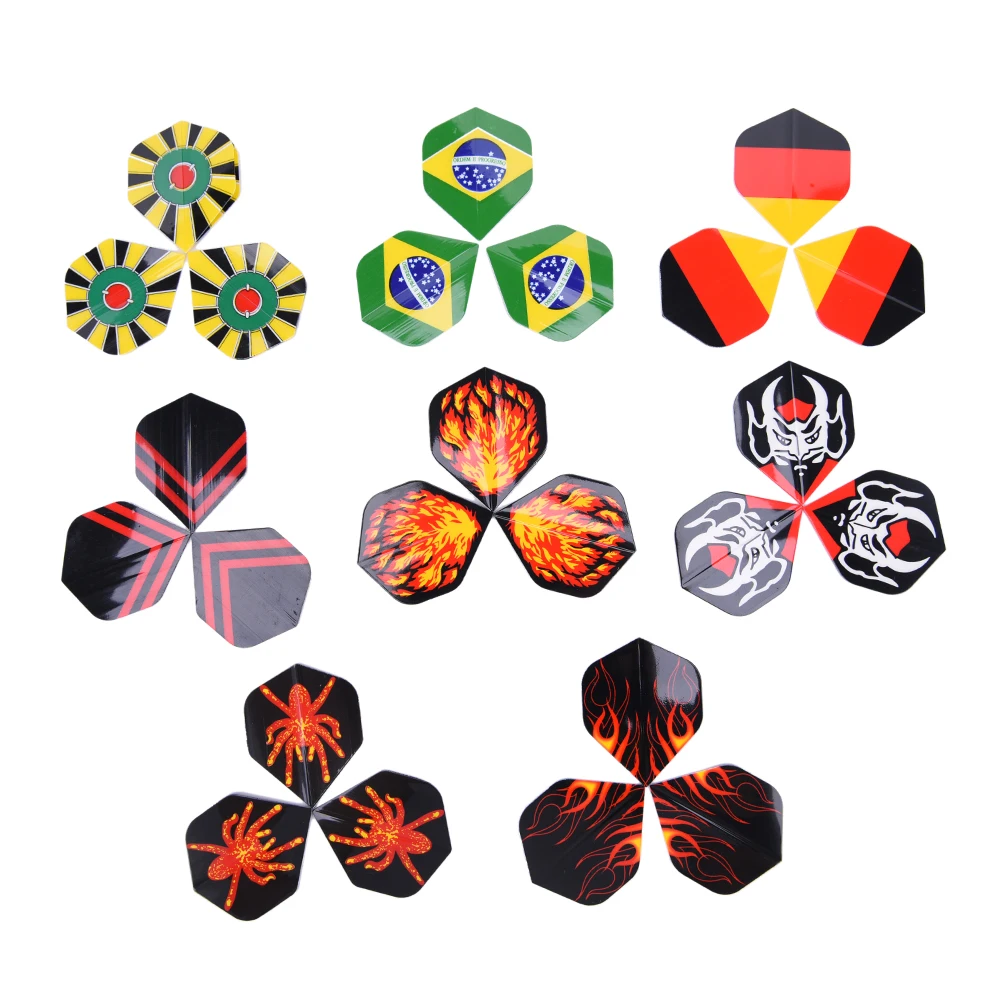 

24PCS New Pattern Nice Darts Tail Flights Wing Mixed Style for Professional Darts Wing Tail Cool Outdoor Sports