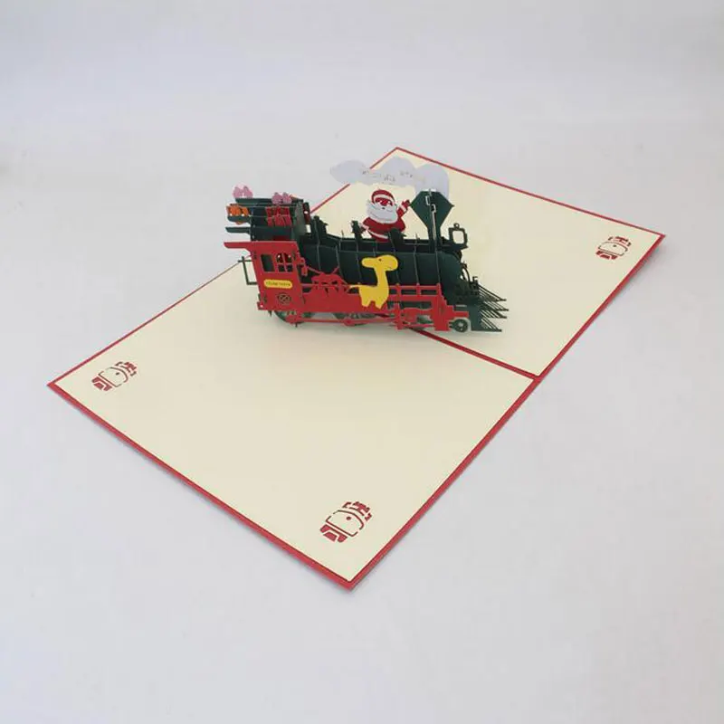 3D выдвижные поздравительные открытки поезд с днем рождения спасибо Хэллоуин