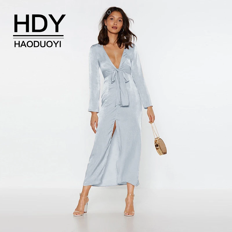 HDY Haoduoyi новые модные летние вечерние с длинным рукавом простые женские