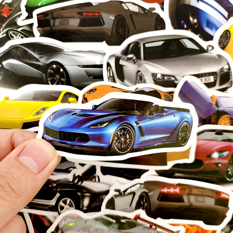 

10/30/50Pcs/set Cool Sports Car PVC Waterproof Graffiti Sticker For Phone Skateboard Laptop Motorcycle Bicycle Luggage Scrapbook