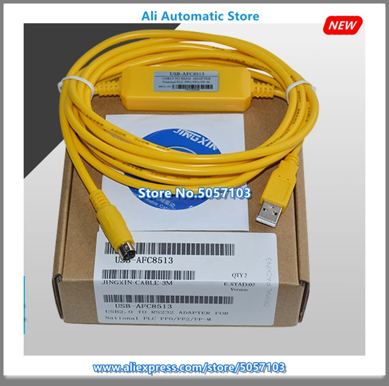Желтый USB-AFC8513 FPG FP-X FP0 FP2 PLC Кабель для программирования | Строительство и ремонт