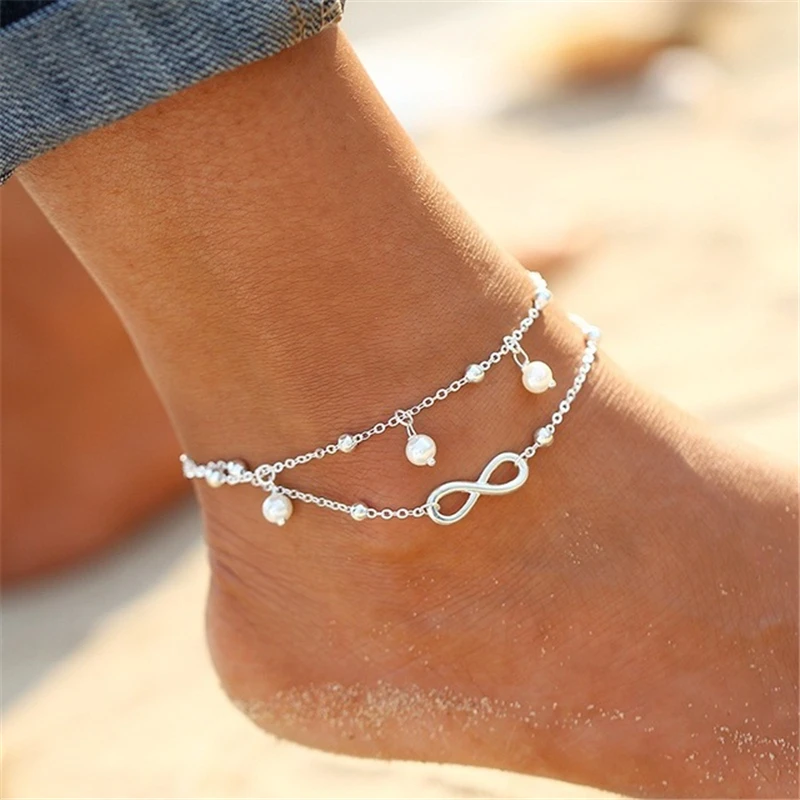

Fashion Anklet Bracelet Set Bohemia Golden Foot Beach Anklets Women Fashion Barefoot Chain Jewelry Woman gift