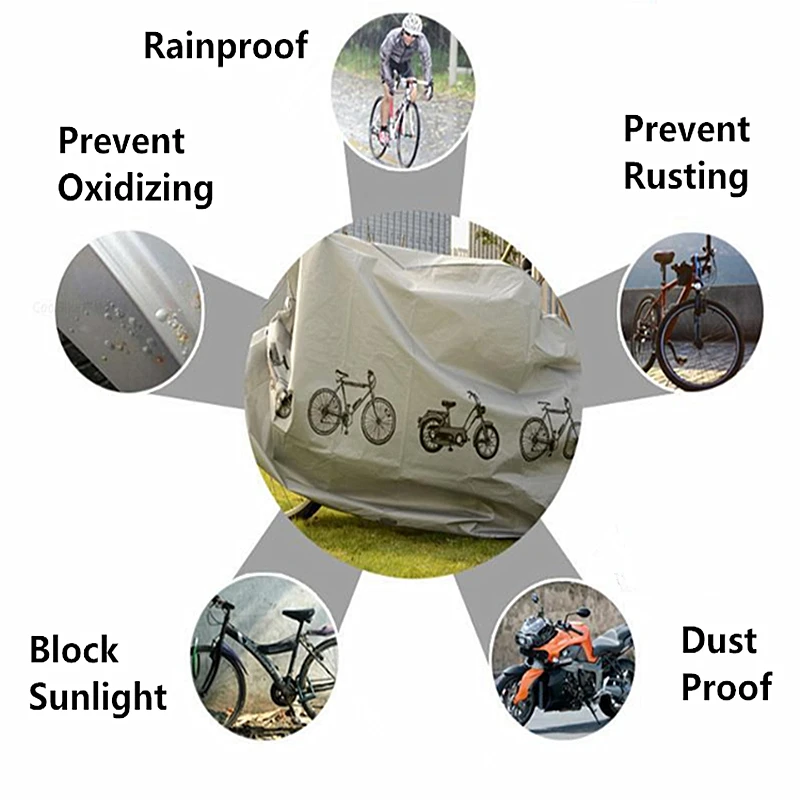 

Cycling Bike Rain Snow Dust Sunshine Cover Bicycle Protective Gear Motorcycle Waterproof UV Protection Cover Bike Accessories