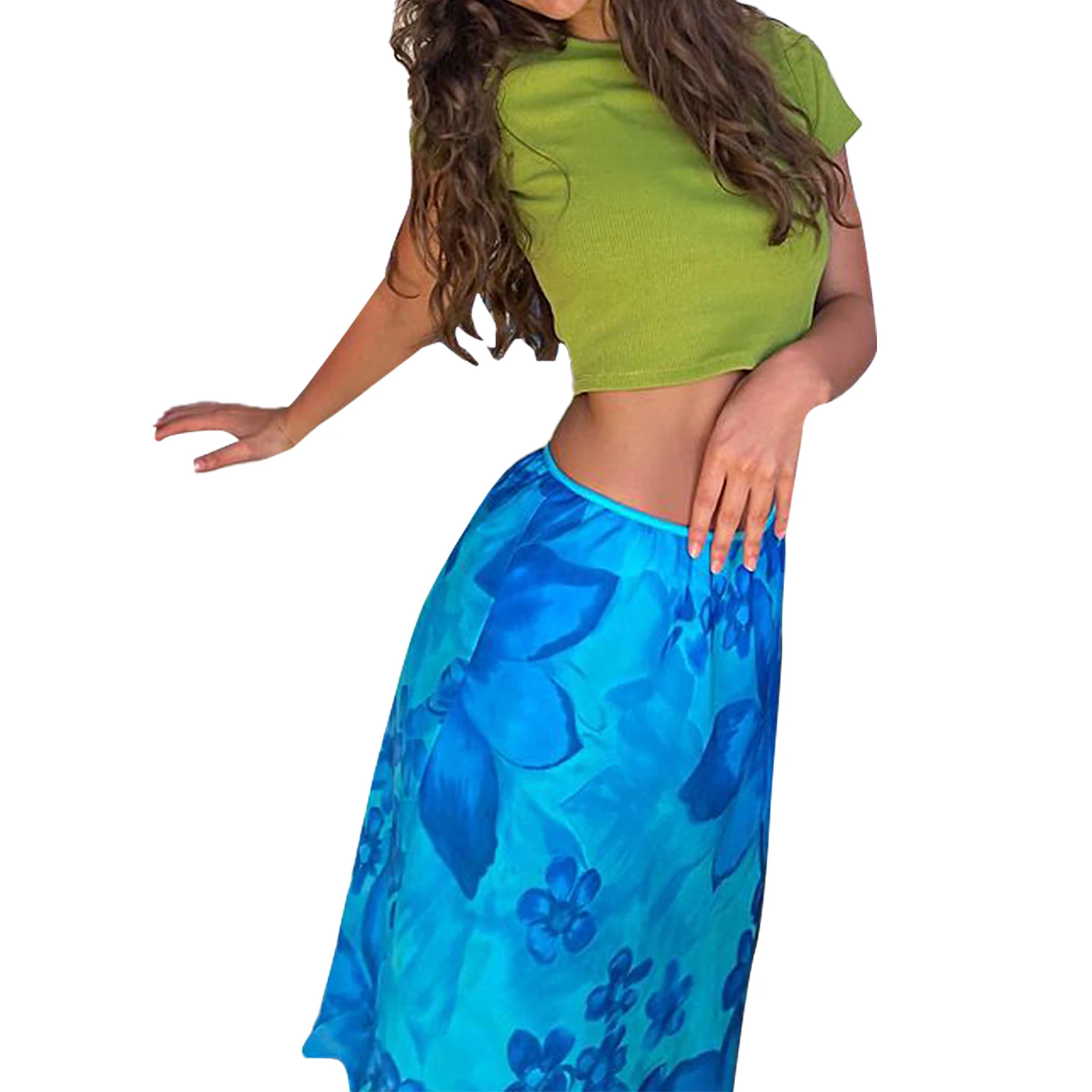 

Women Fashion Print Skirt Ladies Female Stylish Skirt for Party Shopping Gathering