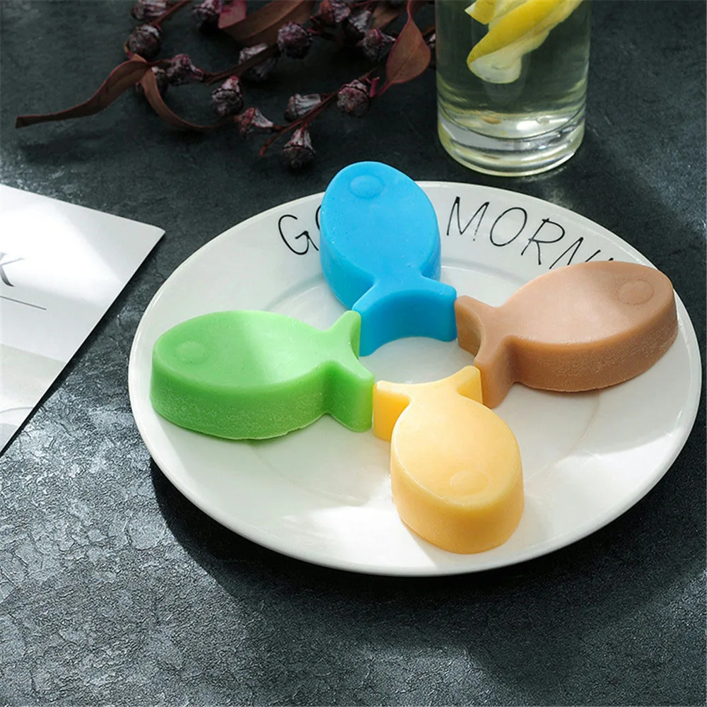С мультяшной рыбкой Шоколадный силиконовые формы Fondant (сахарная) пресс-формы для