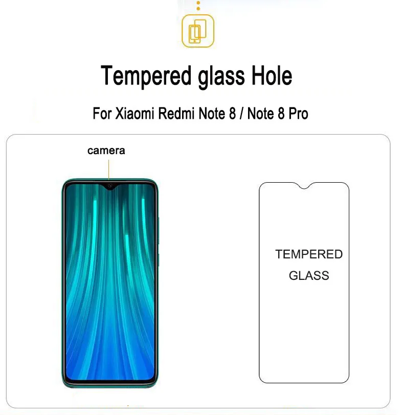 2 шт., закаленное стекло для Xiaomi Redmi Note 8 Pro, Взрывозащищенная защита экрана, закаленное стекло Redmi Note 8 7 Pro, стеклянная пленка