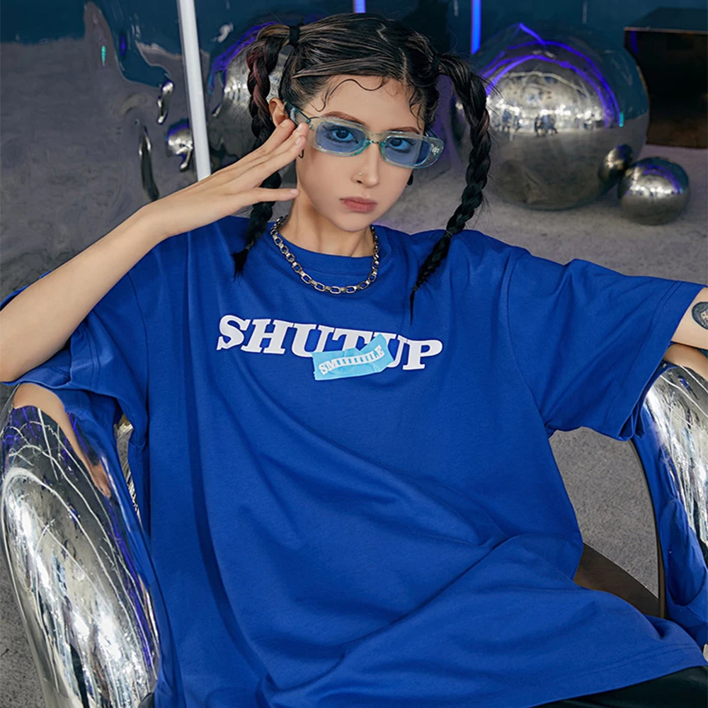 

Футболка женская хлопковая с круглым вырезом, милый модный топ в стиле ретро, с принтом в стиле хип-хоп, с коротким рукавом, в стиле унисекс, н...