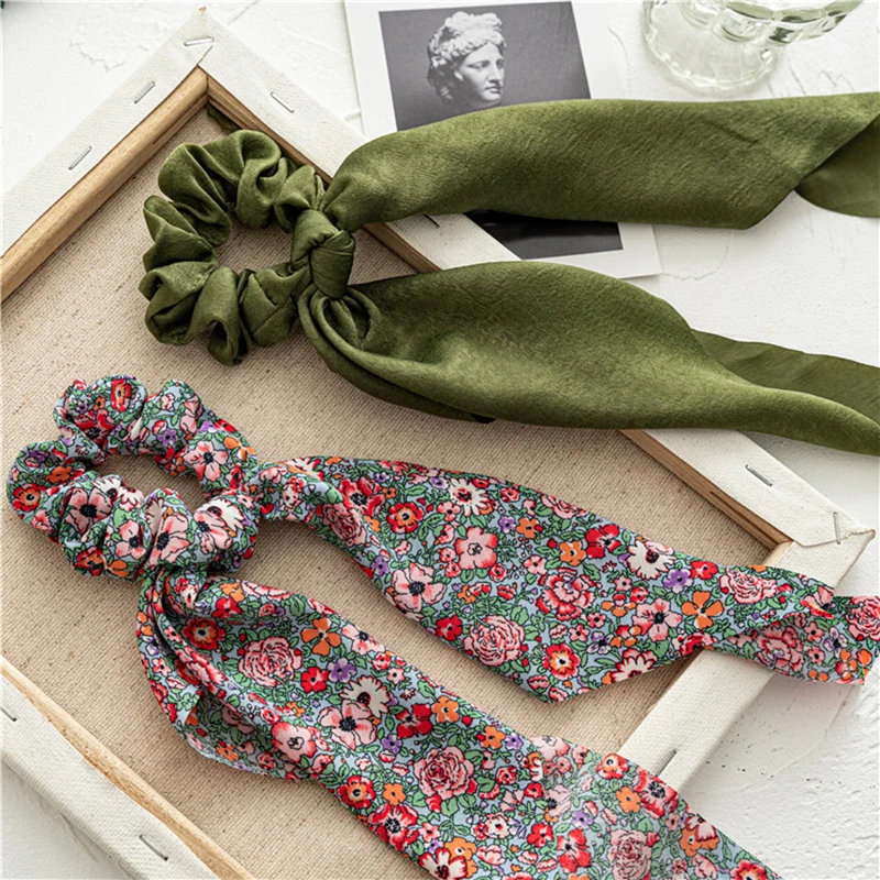 

Bohemian Print Elastic Hair Bands for Women Girls Bowknot Scrunchies Headband Hair Ties Ponytail Holder Hair Accessories