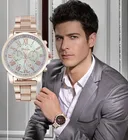 Мужские модные кварцевые наручные часы с римским номером Geneva, из нержавеющей стали, с циферблатом, черный Relogios erkek kol saati zegarek Q