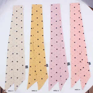 Новый маленький тонкий узкий длинный маленький шарф с завязками для сумки Тонкие шарфы с маленькой лентой