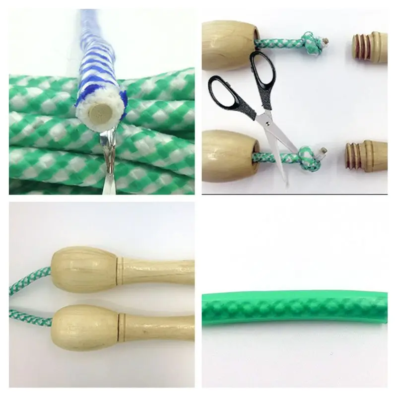 

Q1FF Hreaded Wooden Handle Jump Speed Rope Perfect for Boxing 2.8m Skipping Rope Sports Fitness Equipment Training Practice Jump