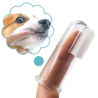 super soft pet finger toothbrush dog brush bad breath tartar teeth care tool dog cat cleaning silica gel animal supplies tools