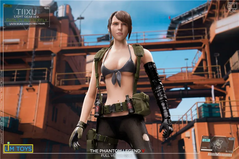 1/6 Scale Guilty Butterfly Female Shooter Clothes Accessory Set with Head Sculpt for DIY Soldier Figures