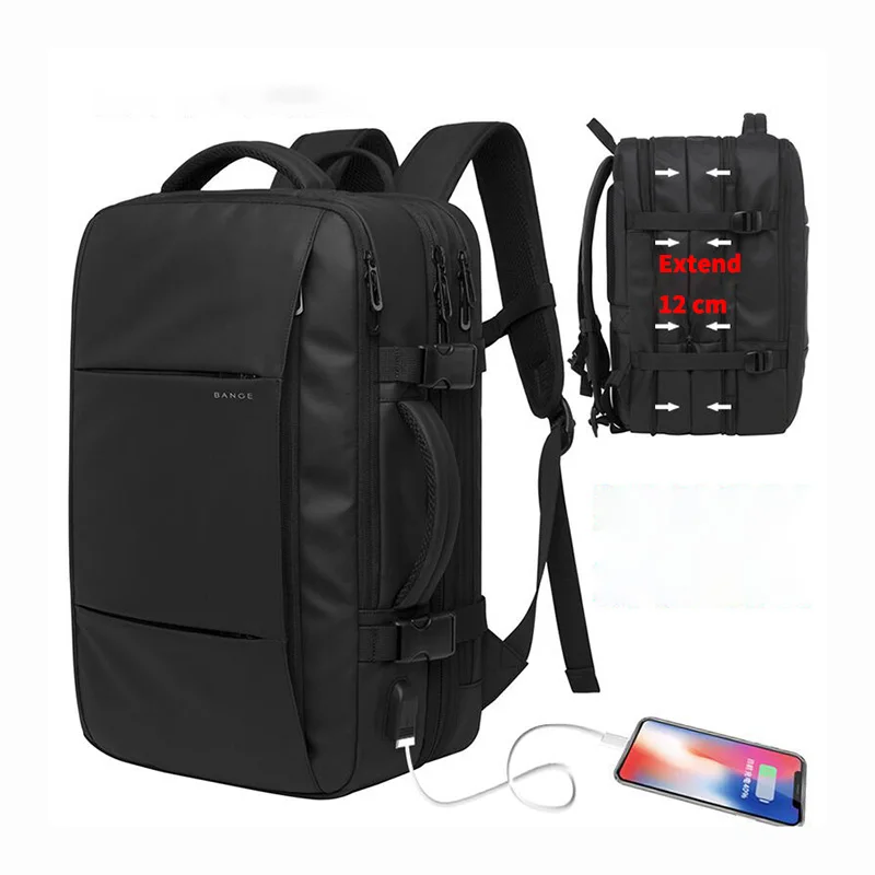 

New Style Cross-Border Business Backpack Men's Travel Bag Waterproof Backpack Large Capacity-Expanded Capacity Men's PC Bag