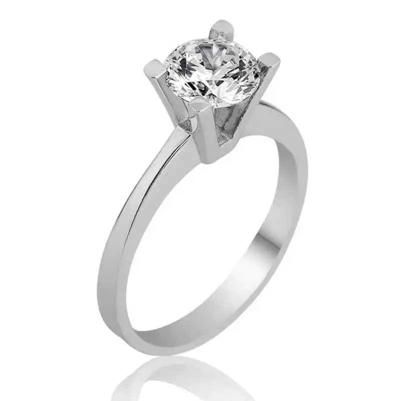 

Silverlina Silver Single Stone Lady 'S Ring