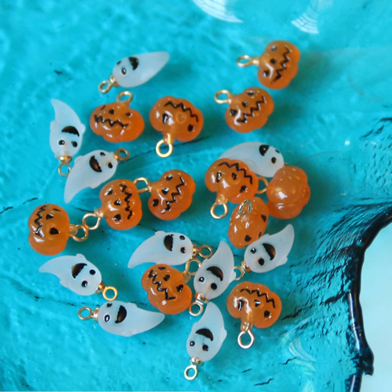 

Подвески на Хэллоуин, кабошоны из смолы, украшения, тыква, матовая искусственная серьга, подвеска, сделай сам, аксессуары для изготовления