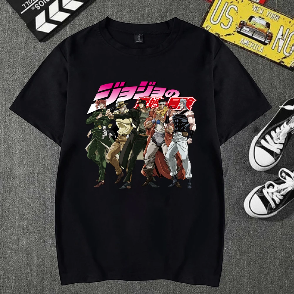 JoJo Необычные Приключения смешные футболки мужские и женские Японские Аниме