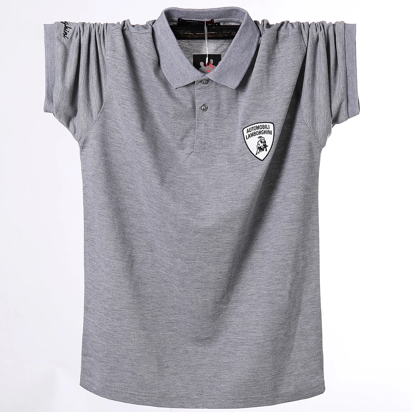 Рубашка-поло мужская классическая хлопок однотонная Повседневная модная