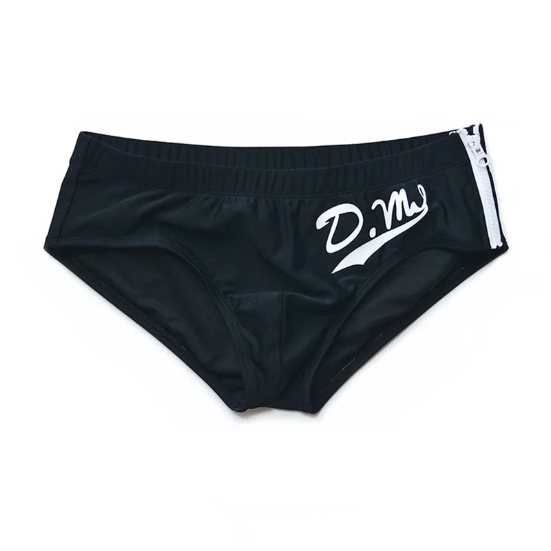 Мужское нижнее белье мужские внутренние плавки Однотонные трусы на молнии с