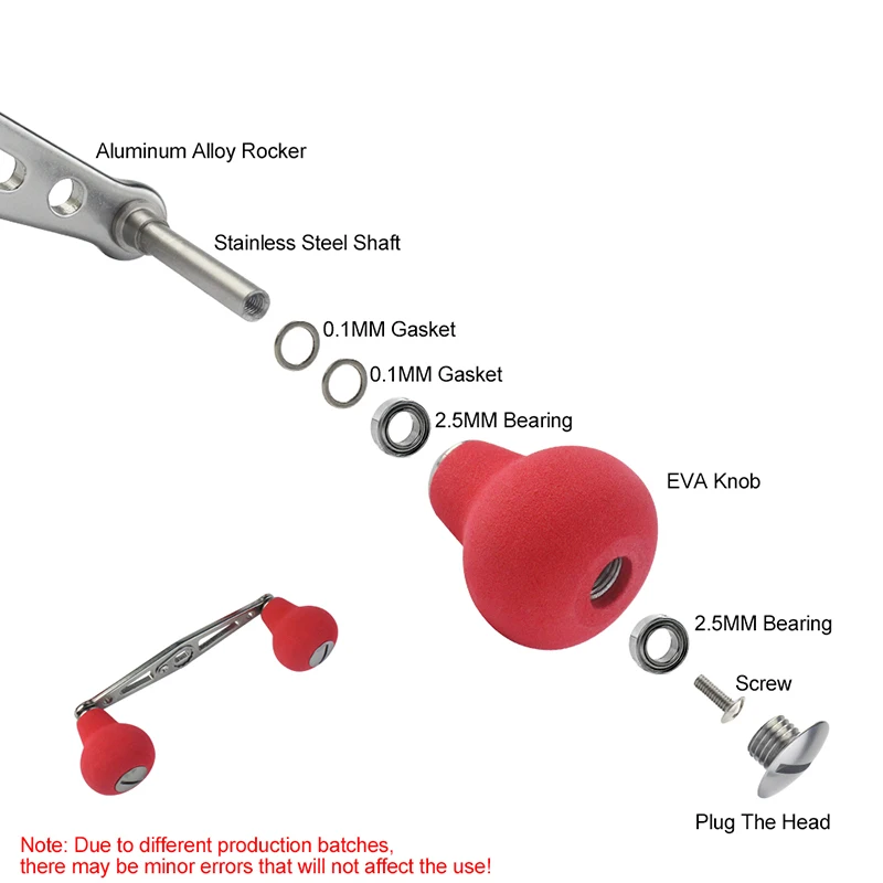 Ручка для рыболовной катушки EKfan ручка из алюминиевого сплава и ЭВА длина 112 мм 8*5