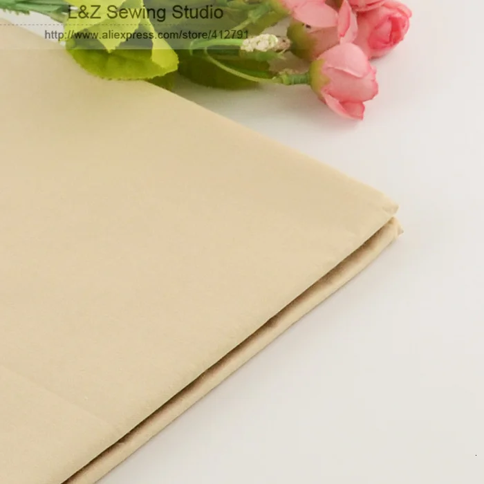 Booksew 50cmx160cm/piece Light Khaki Cotton Fabric For Tilda Doll Cloth Patchwork Quilting bedding Home Textile Reactive Dyeing