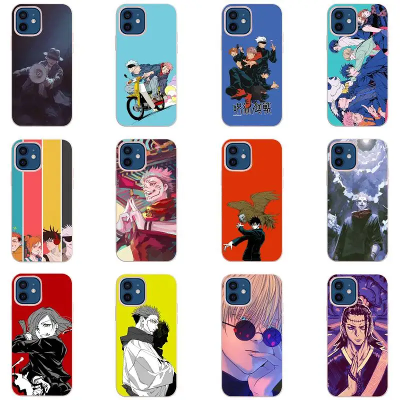 

Jujutsu Kaisen Phone Case Candy Color for iPhone 11 12 mini pro XS MAX 8 7 6 6S Plus X 5S SE 2020 XR Anime Cartoon Funda Coque