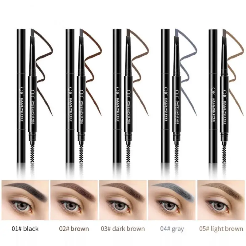 

Eyebrow Pencil Natural Makeup Double Head Super Fine Eyebrows Pencil Waterproof Lasting Eyes Black Brown Rotatable Up Pen TSLM1