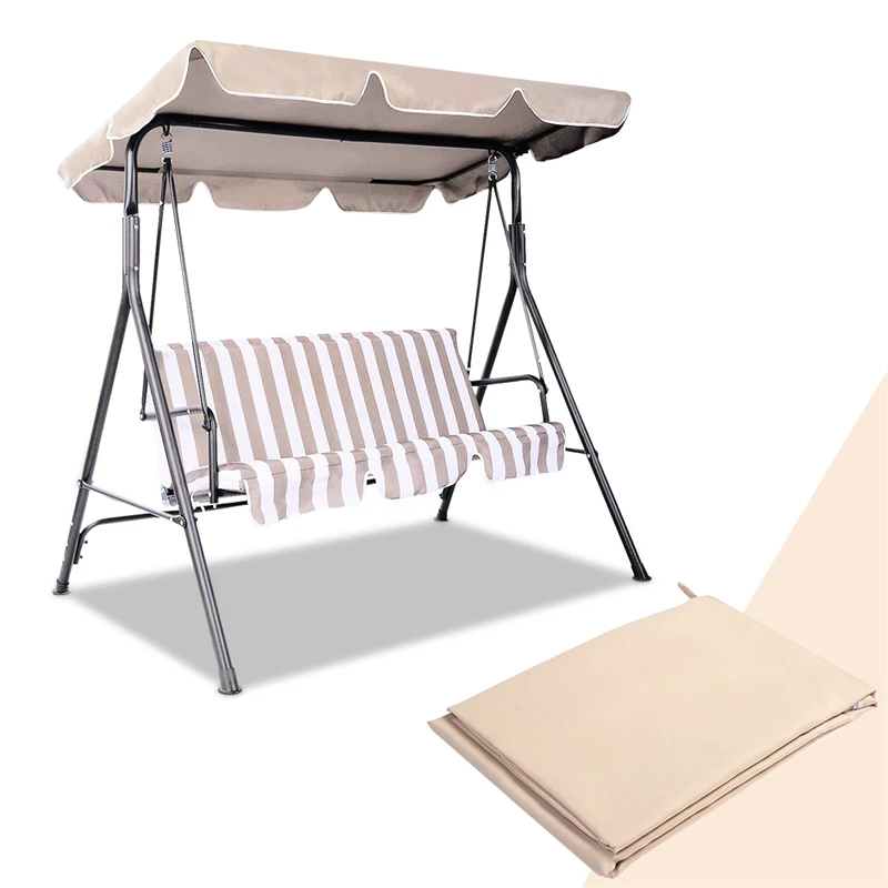 Summer Waterproof Top Cover Canopy Replacement for Garden Courtyard Outdoor Swing Chair Hammock Canopy Swing Chair Awning